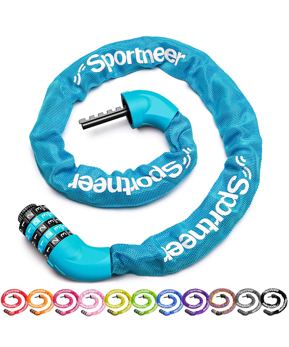 Sportneer bike lock with a 5-digit dial delivers keyless security on the go.