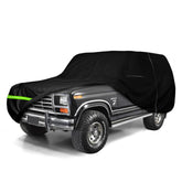 Sportuli Bronco cover front view shields against sun and rain for Bronco models.