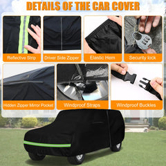 Sportuli Bronco cover zipper door detail enables convenient entry while covered.