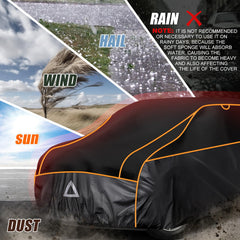Sportuli coverage over mirrors and windshield demonstrating full hail protection