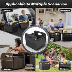 Sposuit 2-pack trunk organizers provide extra storage space for cargo.