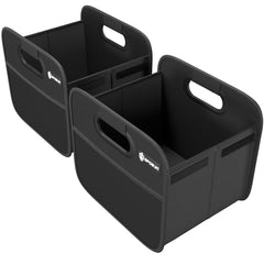 Sposuit trunk organizer collapsible split design in black for efficient cargo separation.