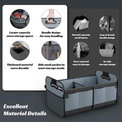 Sposuit trunk organizer folded flat for easy storage and portability.