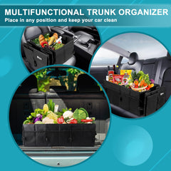 Sposuit trunk organizer foldable design stores away quickly when not in use