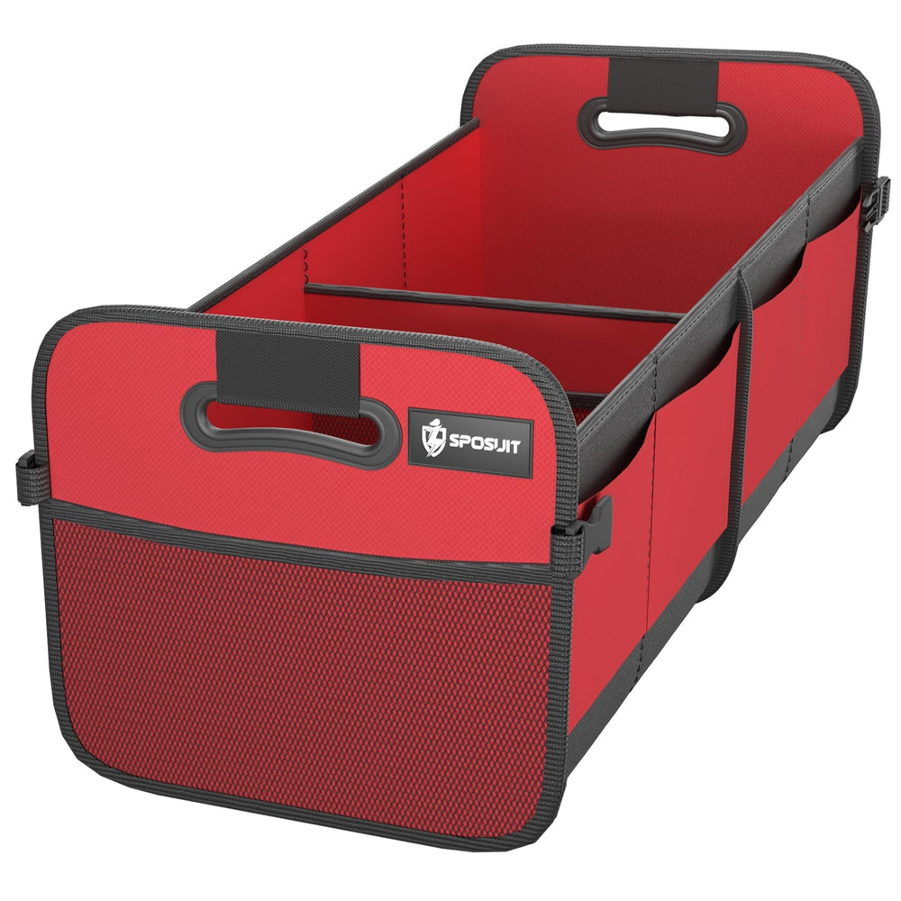 Sposuit trunk organizer folded compact for easy storage in a car