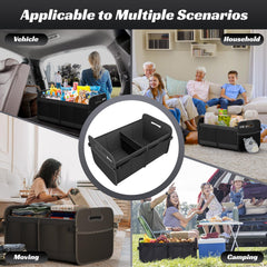 Sposuit trunk organizer ideal for grocery cargo and car organization.