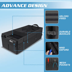 Sposuit Trunk Organizer secure straps prevent shifting for stable road trips