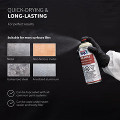SprayMax 2K Epoxy Primer Beige sandable finish after cure.