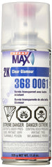 SprayMax 2K Glamour Clearcoat aerosol applying a smooth, high-gloss finish