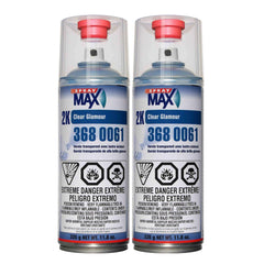 SprayMax USC 2K High Gloss Clearcoat Aerosol 2-Pack delivers durable showroom gloss for automotive finishes