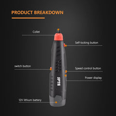SPTA 12V Li-ion battery detail polisher powering long sessions for car detailing