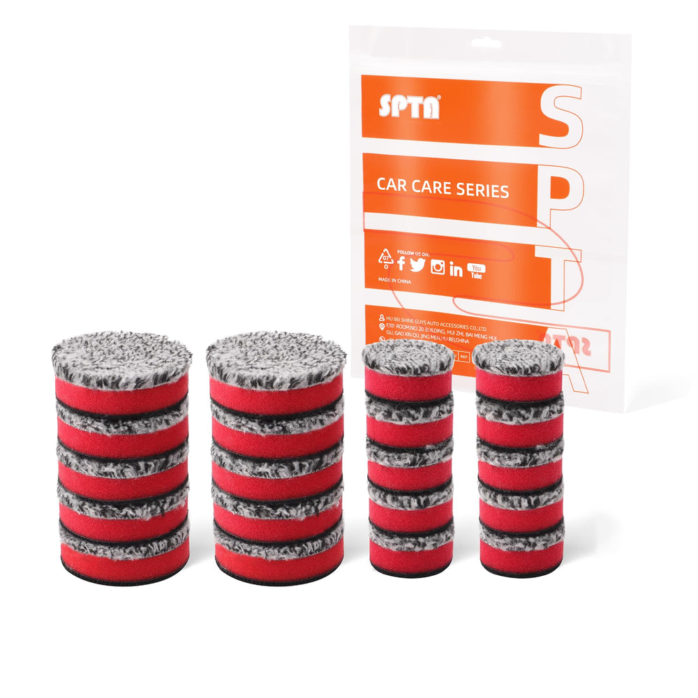 SPTA 2-inch microfiber cutting pad for efficient polishing and scratch removal.