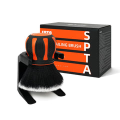 SPTA orange-handle design helps locate the brush in a crowded trunk.
