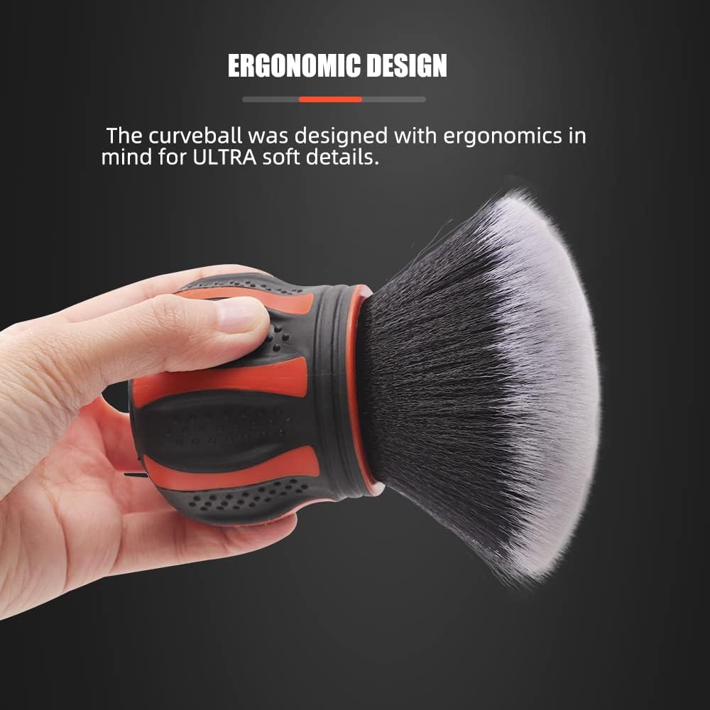 SPTA anti-slip rubber wrap keeps the brush steady in tight spaces.