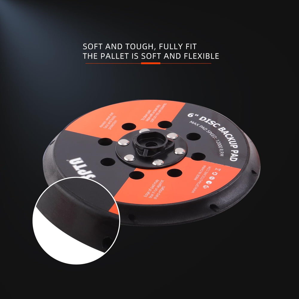 SPTA BP604 compatibility with most DA polishers shown in setup.