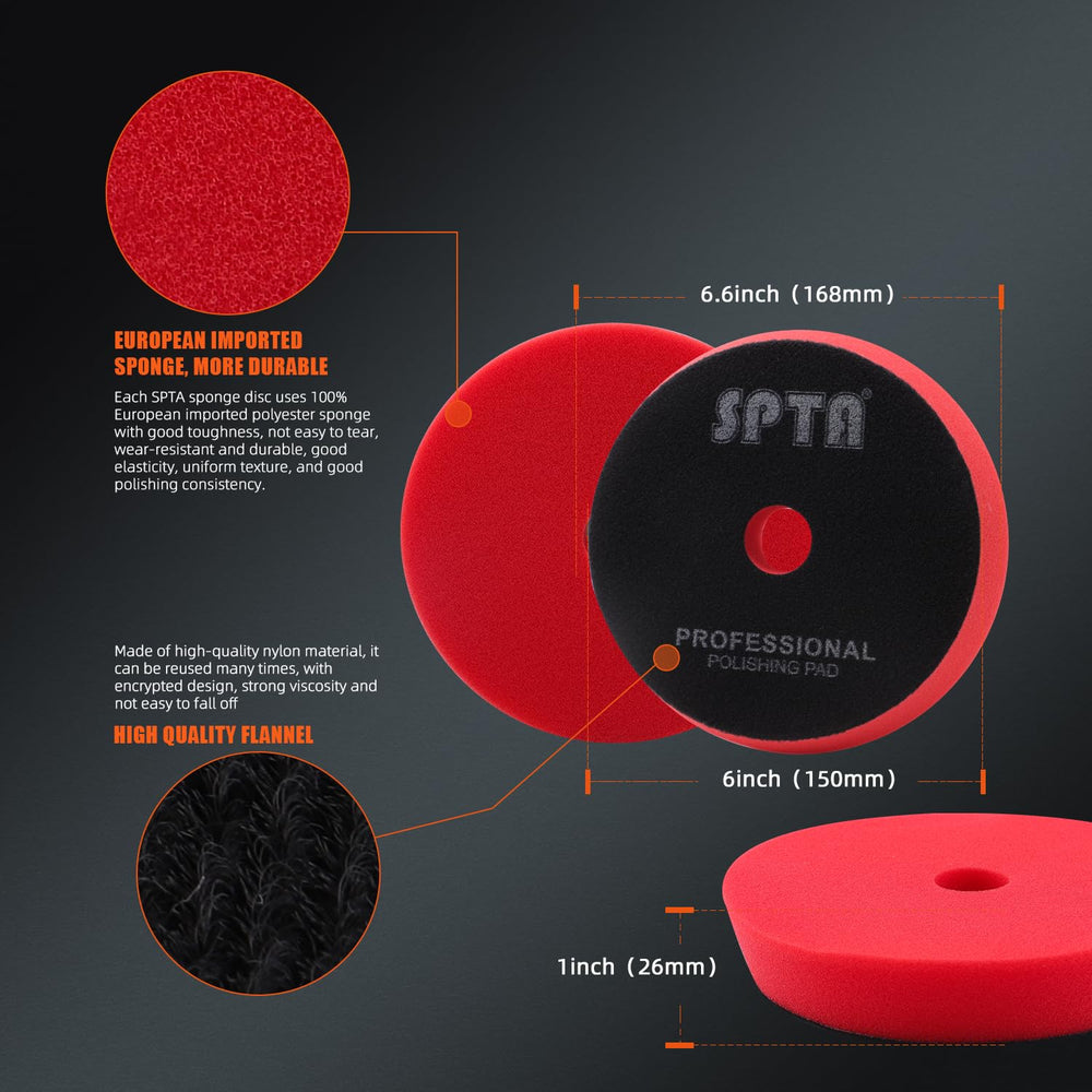 SPTA pad T60 blue moderate-cut for surface refinement