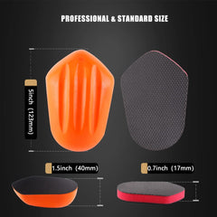 SPTA Clay Pad with grinding-holder attachment enables easy hand detailing.