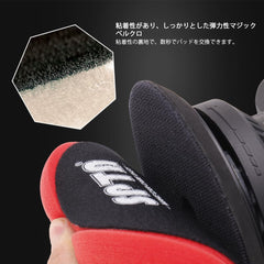 SPTA 5-inch pad set ready for versatile polishing on curved surfaces.