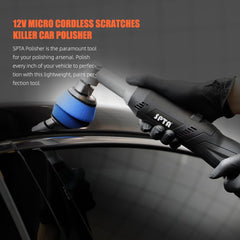 SPTA Cordless Mini Car Polisher compact design emphasizes lightweight handling for extended sessions