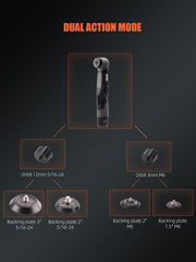 SPTA cordless mini polisher speed control highlighting adjustable RPM for versatile polishing.
