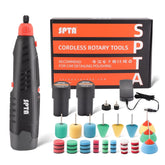 SPTA cordless rotary tool kit 36-pcs for versatile buffing and polishing at home