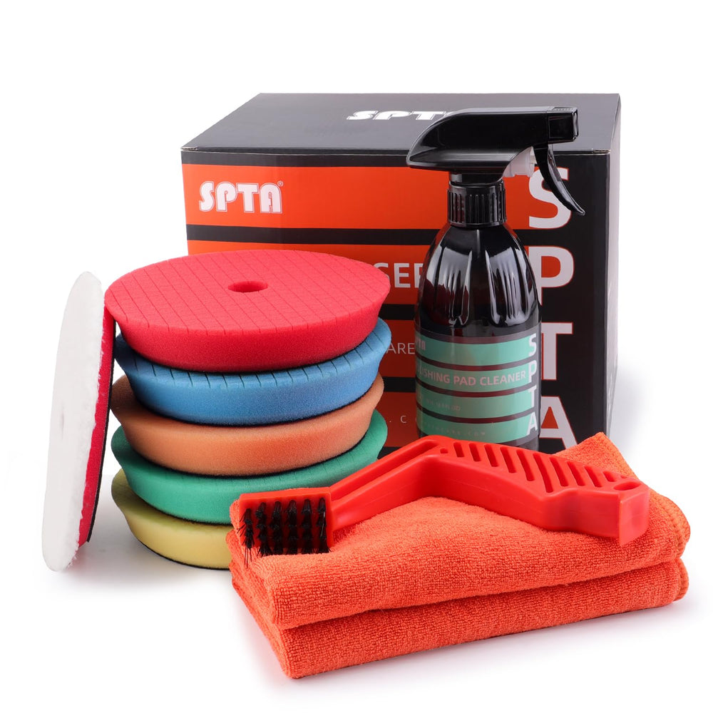 SPTA T120 green heavy-cut pad for removing deep scratches and heavy oxidation