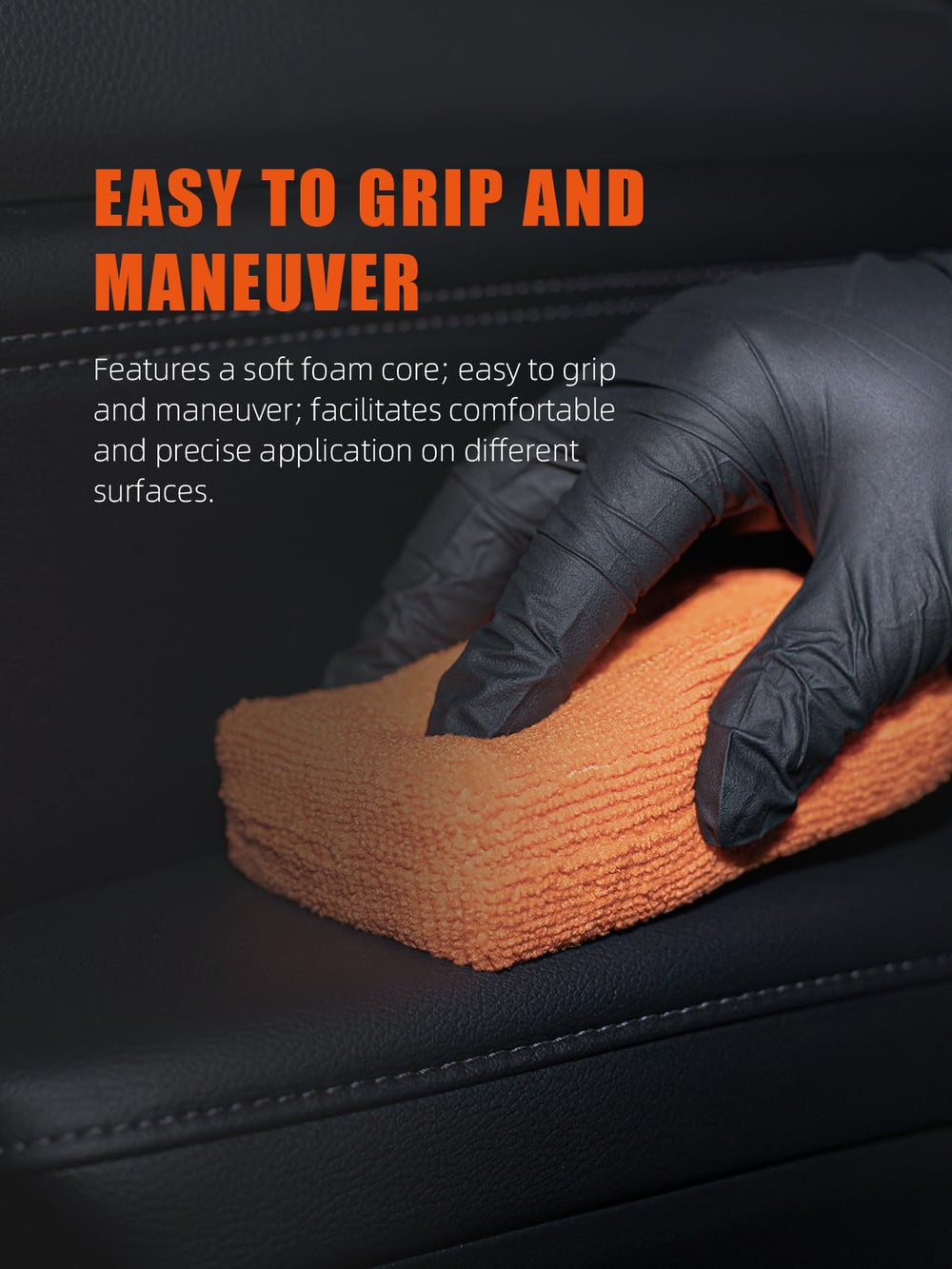 SPTA Ergonomic Grip Applicator Pad fits comfortably in hand for steady control.