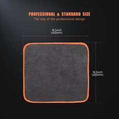 SPTA microfiber car drying towel soft touch gray gentle on surfaces.