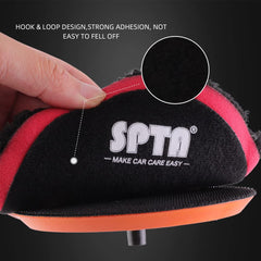 SPTA microfiber polishing pad thickened sponge middle provides cushioned, consistent polishing