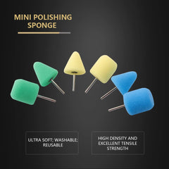 SPTA mini buffing pads cone-medium yellow for medium-cut detailing on curved surfaces