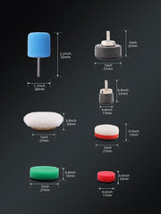SPTA small-area polishing pads shown for dash and console detailing