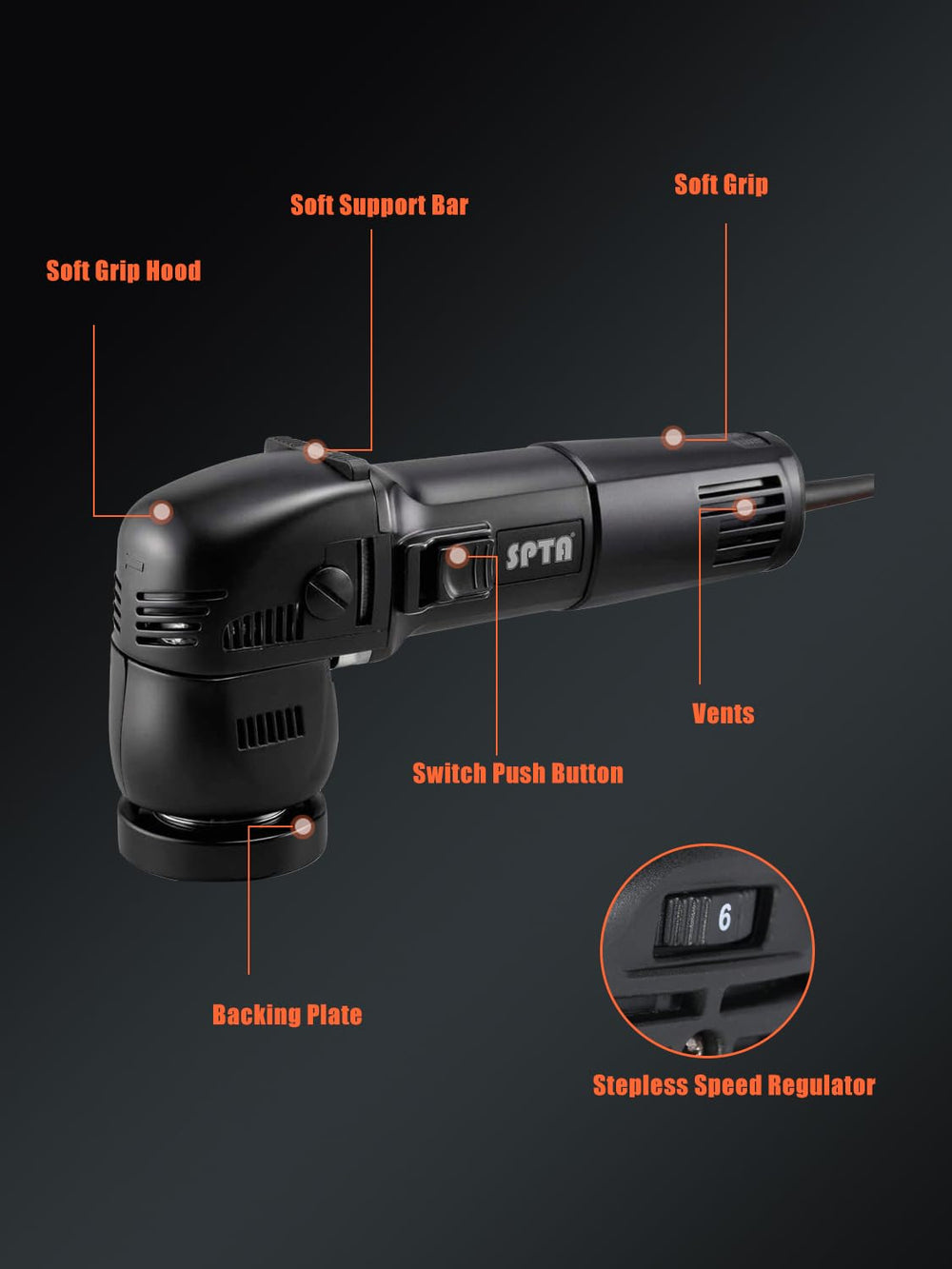 Dual action motion of SPTA polisher protects paint during polish application.