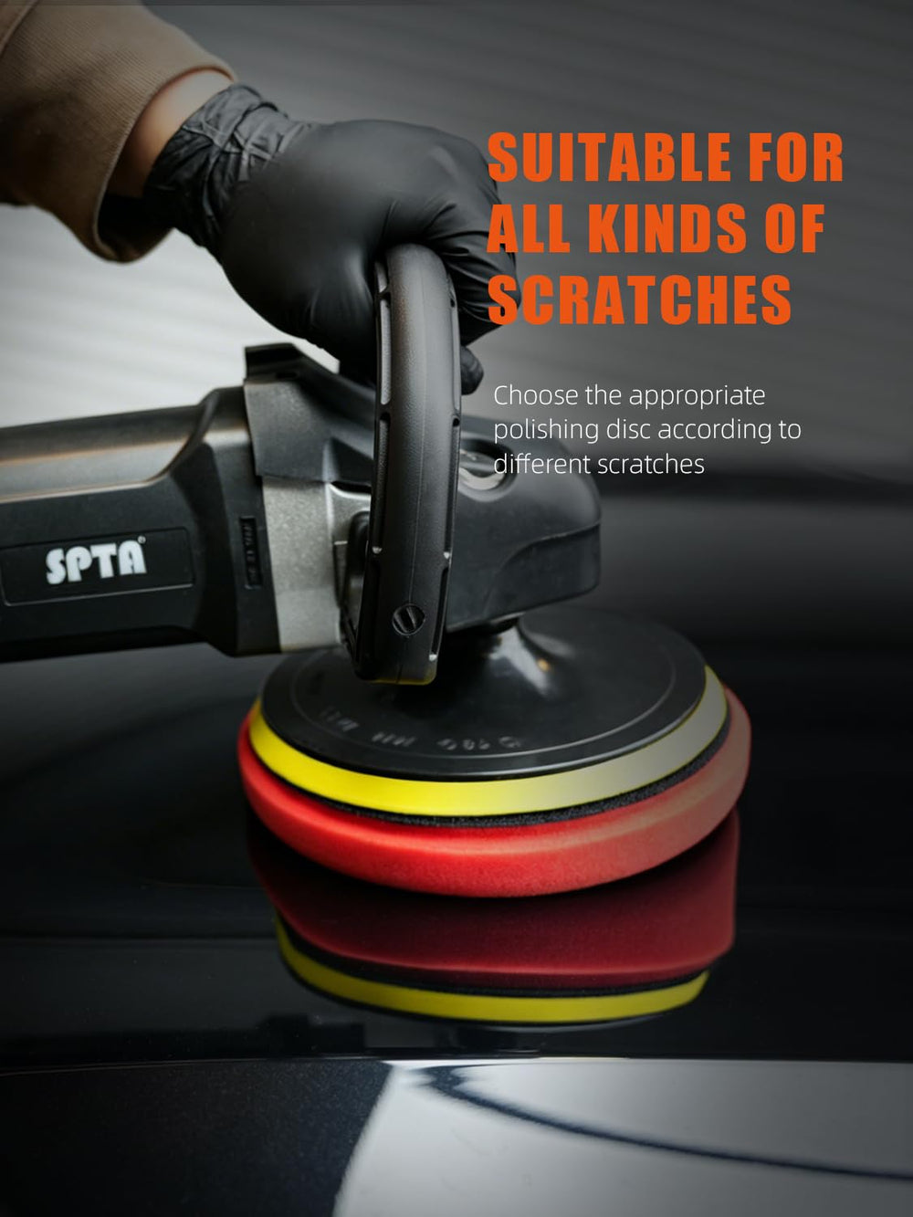SPTA polishing pads kit with backing plate enables versatile use