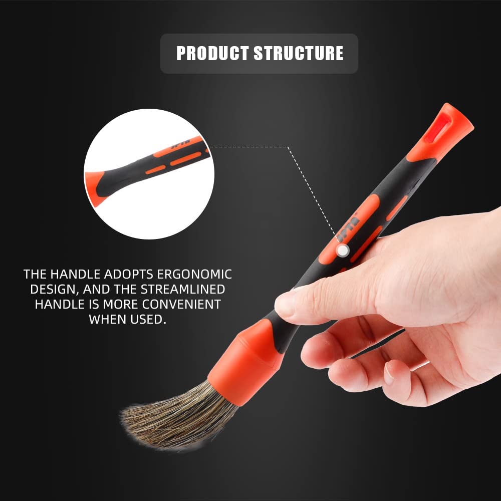 SPTA seat leather brush gently lifts crumbs and debris from seams