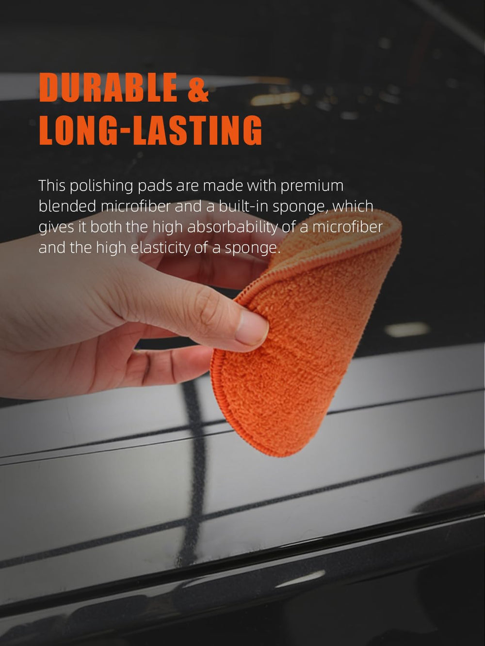 SPTA soft microfiber polish pad delivers gentle, scratch-free buffing.