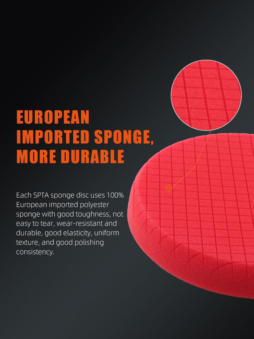 SPTA T120 heavy-cut lamb-wool pad reduces orange peel.