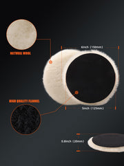 SPTA washable wool pad 125mm for repeated use