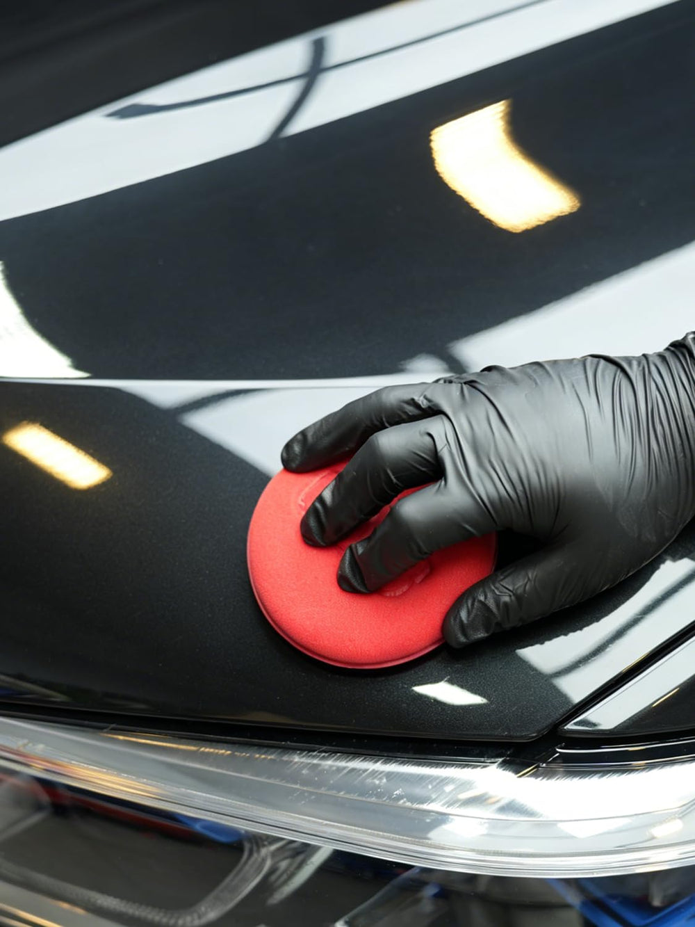 SPTA red wax pad used on wheels and leather without scratches