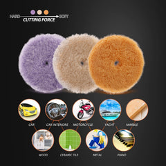 SPTA wool buffing pads stitch-edges ensure durability for repeated use