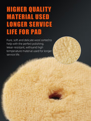 SPTA wool pad 3in car-polisher-compatible for efficient surface prep on automotive finishes.
