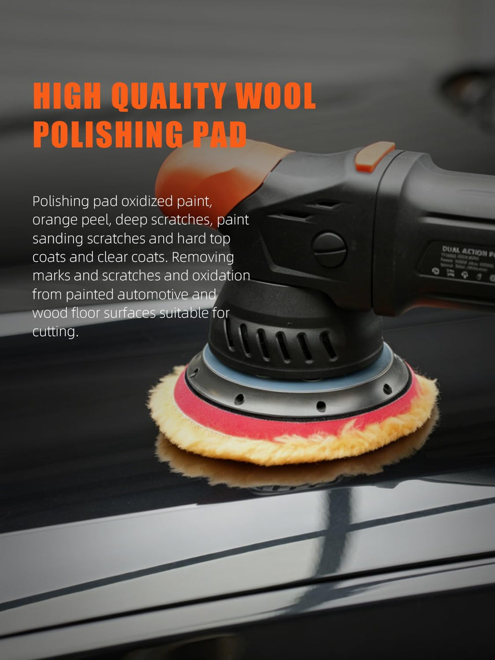 SPTA wool pad 3in fast-cutting for rapid blemish removal.