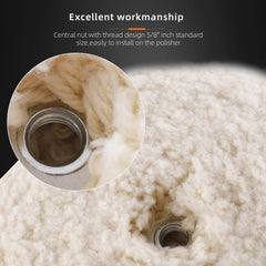 SPTA wool pad for polishing paste yields smooth, even reflections.