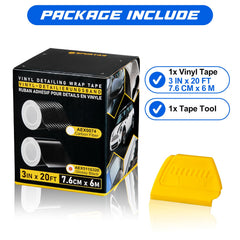 Spurtar DIY gloss black vinyl wrap kit includes essential tools.