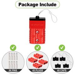 Spurtar dust covers shield terminals for longer life.