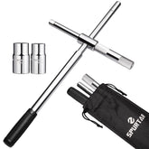 Spurtar extended 4-way lug wrench with long handle for easier tire changes.