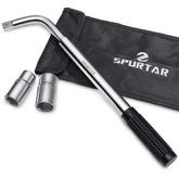 Spurtar telescoping lug wrench extended length reaching lug nuts for tough access