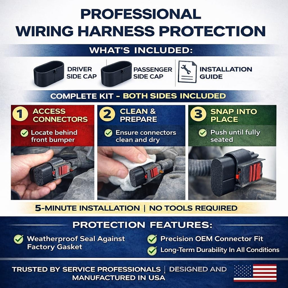 Under-bumper SPWM seal protecting F-150 connectors from elements
