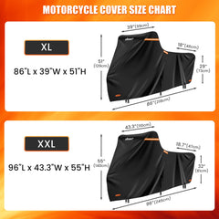 SRIMMIT motorcycle cover antenna zipper eases use with antenna-equipped bikes