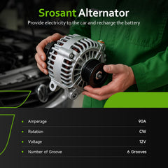 Srosant Hyundai Accent 2012-2017 alternator mounted for steady power