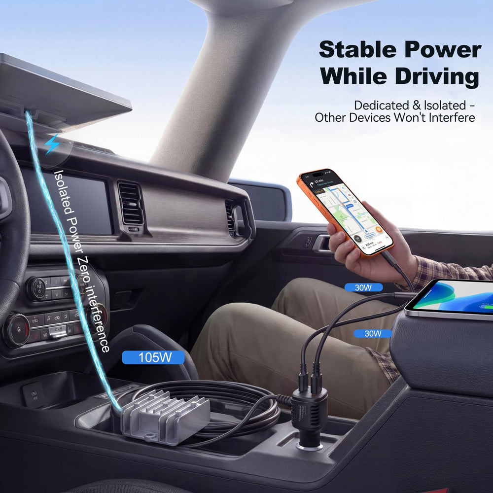 Srotime Starlink Mini 30W USB port for simultaneous charging.